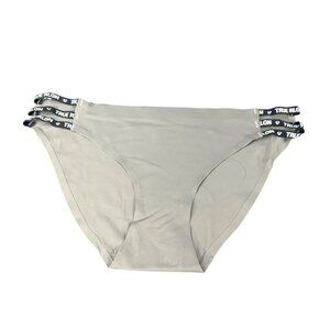 True Religion Womens Size Medium Panty Brief Strappy Sides Ultra-Soft Gray NWOT